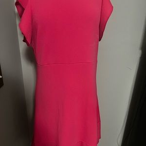 SHEIN Hot Pink Slayr Plus Solid Ruffle Trim Dress in size 12. New